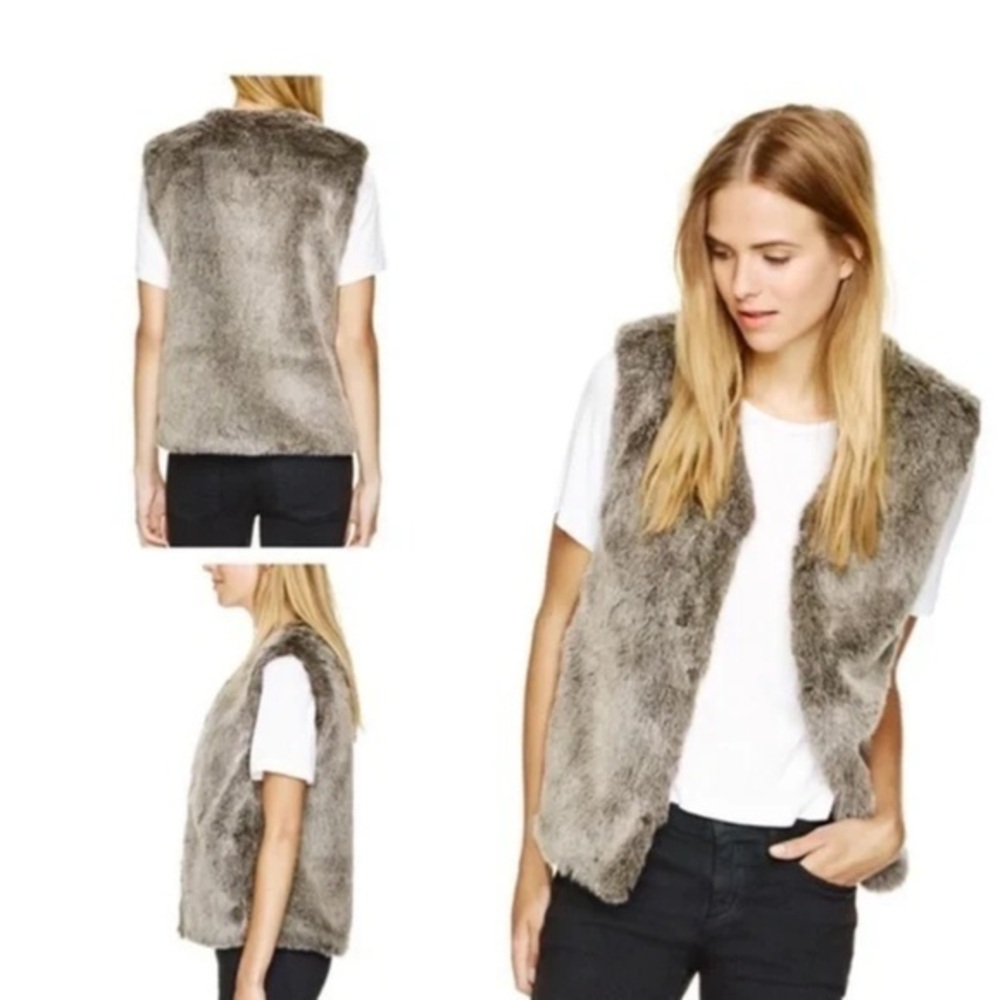 WHBM Faux Fur vest / woman’s large